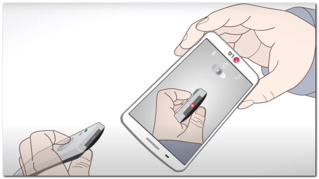 휴대폰 카메라로 확인