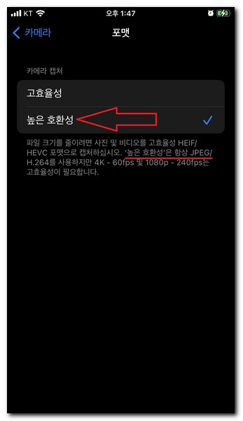 아이폰 사진을 JPG로 변환