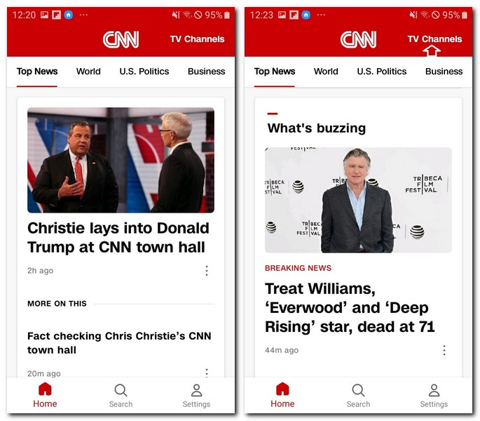 TV Channels 실행하기