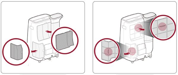 LG 이동식 에어컨 소음 바람소리가 너무 커요 해결방법