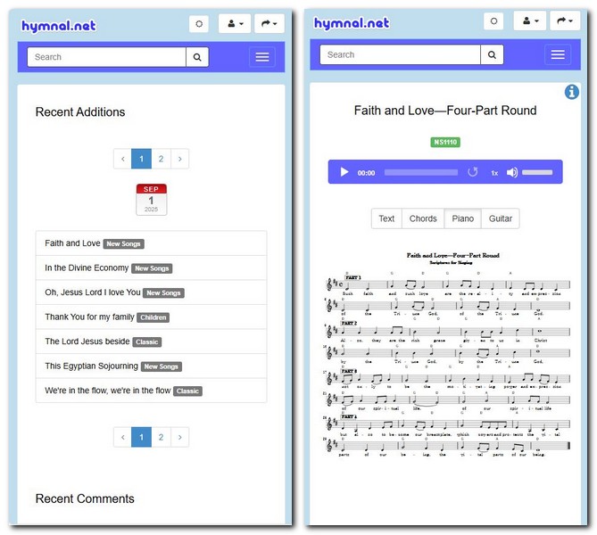 영어 찬송가 듣기 무료로 하는 방법