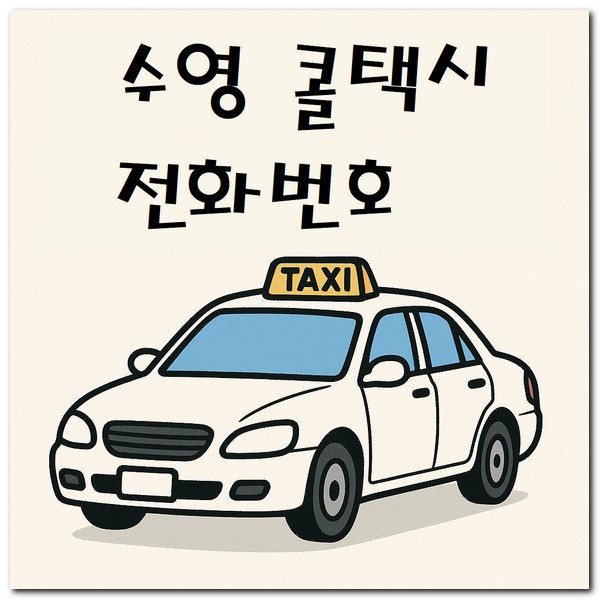 수영구 콜택시 전화번호 부르는 법