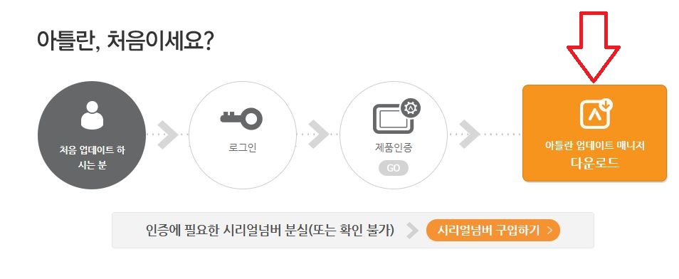 아틀란 네비게이션 업데이트 설치 하는 방법