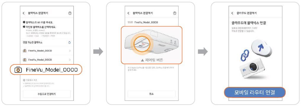 파인뷰 블랙박스 어플 설치 와이파이 클라우드 연결방법